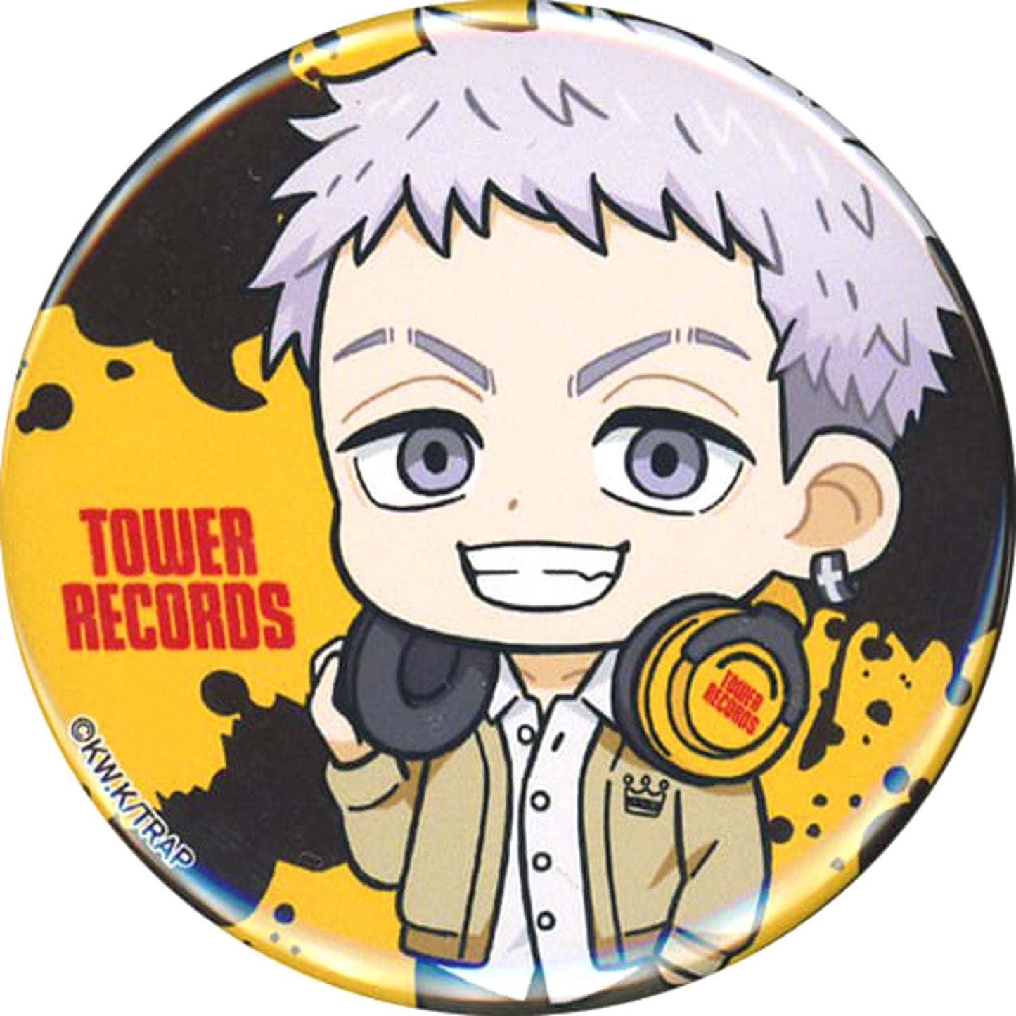 Tokyo Revengers Takashi Mitsuya Trading Can Badge Tower Records Cafe Limited Buttons [USED]