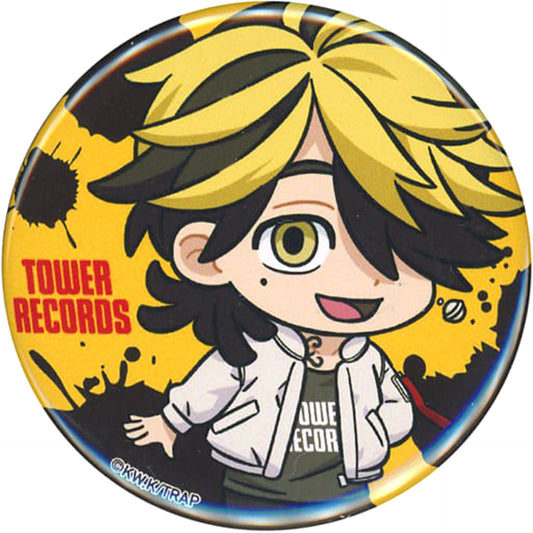 Tokyo Revengers Kazutora Hanemiya Trading Can Badge Tower Records Cafe Limited Buttons [USED]