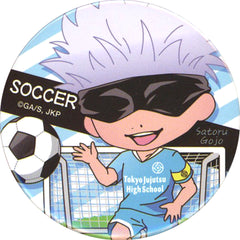 Jujutsu Kaisen Satoru Gojo Soccer Background: Stripes Club Activities Series Can Badge Soccer / Basketball Buttons [USED]