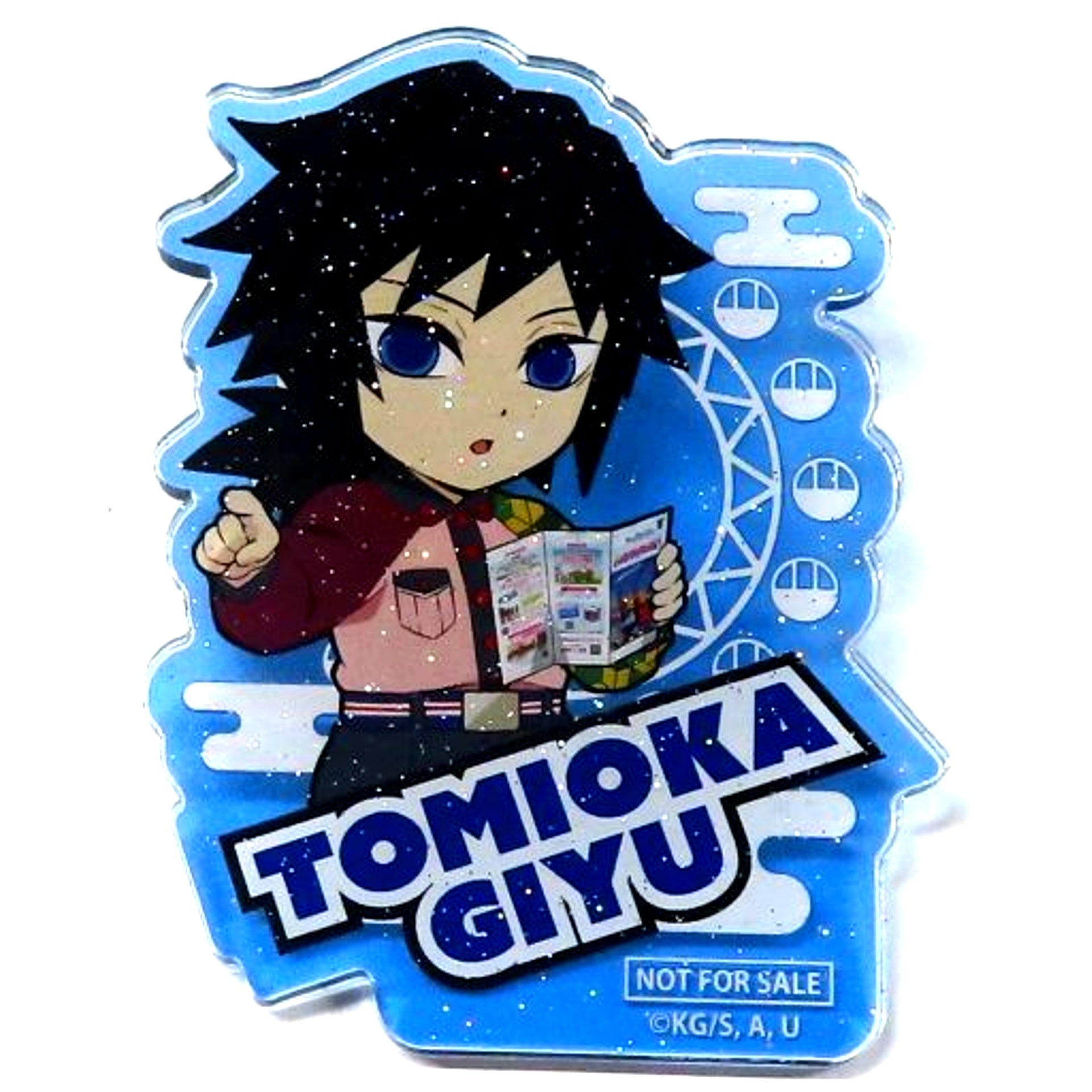 Giyu Tomioka Glitter Acrylic Badge Demon Slayer: Kimetsu no Yaiba Tokyo Dome City Attractions Ennichi Game Prize B [USED]