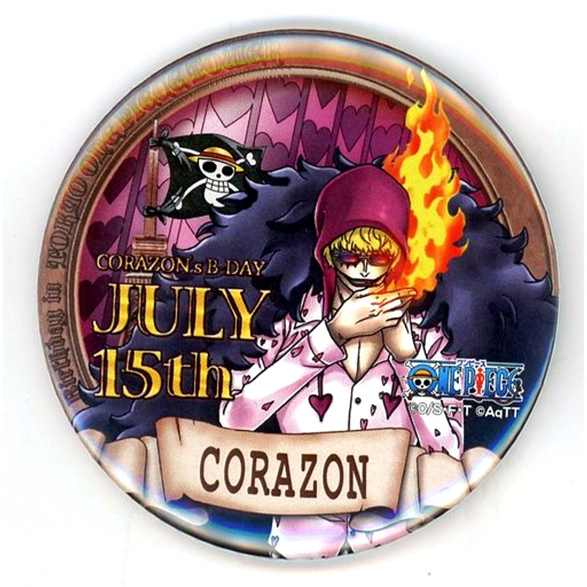 Corazon Birthday Button 2016 One Piece Mugiwara Store Tokyo One Piece Tower Limited [USED]