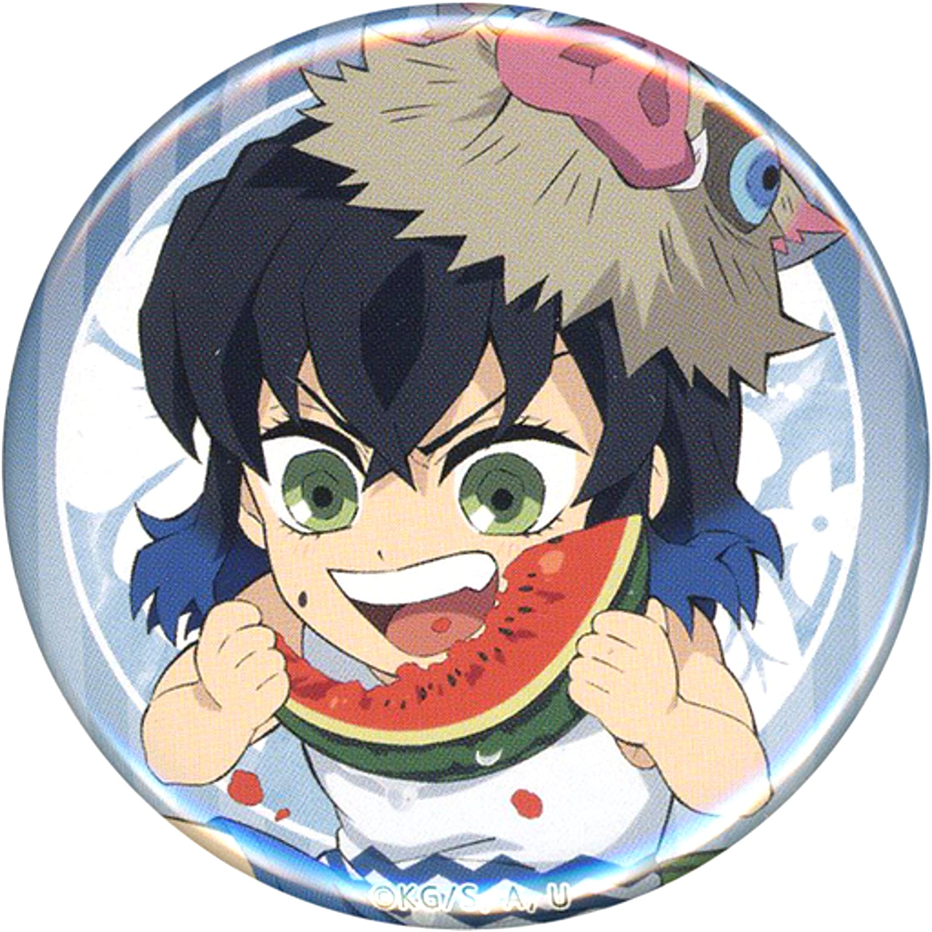 Inosuke Hashibira Normal Demon Slayer: Kimetsu no Yaiba 57mm Random Button ufotable cafe Summer Vacation Event Group A [USED]
