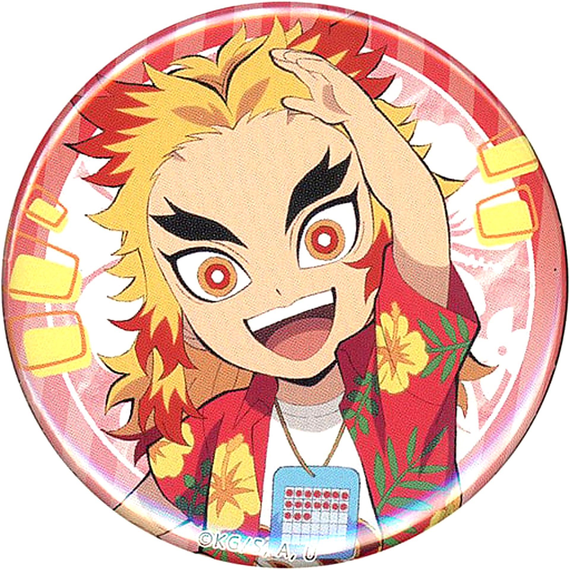 Kyojuro Rengoku Normal Demon Slayer: Kimetsu no Yaiba 57mm Random Button ufotable cafe Summer Vacation Event Group B [USED]