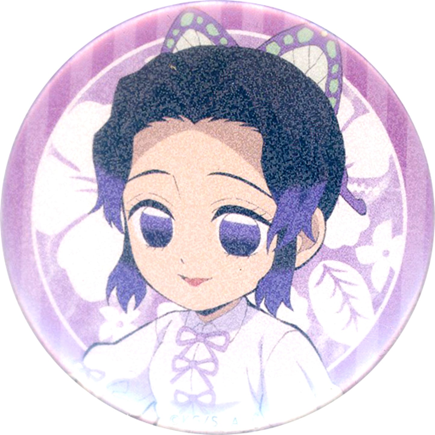 Shinobu Kocho Glitter Demon Slayer: Kimetsu no Yaiba 57mm Random Button ufotable cafe Summer Vacation Event Group B [USED]