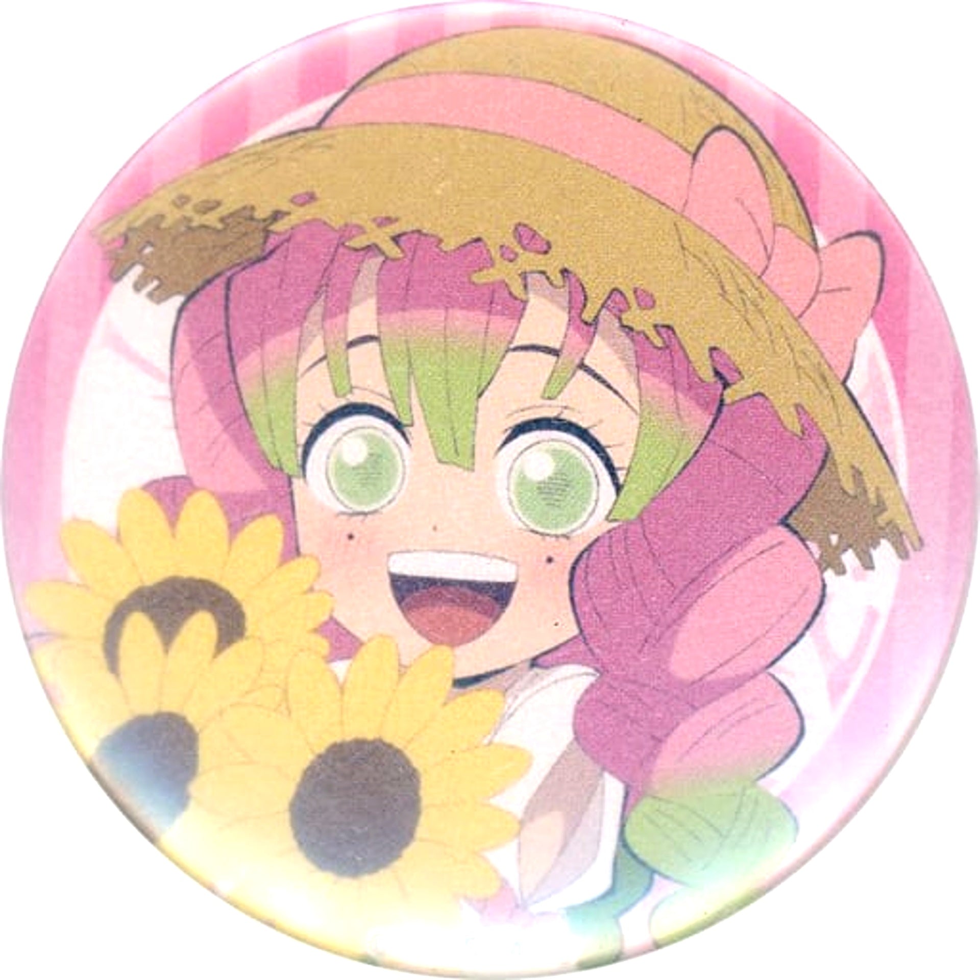 Mitsuri Kanroji Glitter Demon Slayer: Kimetsu no Yaiba x ufotable cafe Summer Vacation 57mm Random Button Group B [USED]