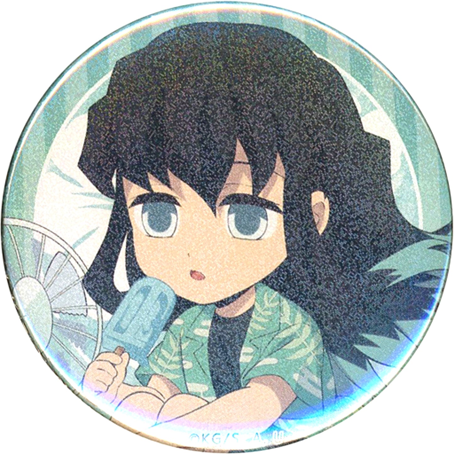 Muichiro Tokito Glitter Lame Demon Slayer Kimetsu no Yaiba 57mm Random Button ufotable cafe Summer Vacation Event Group B [USED]
