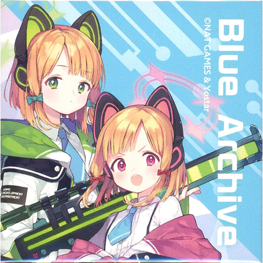 Midori Saiba & Momoi Saiba Blue Archive x GOOD SMILE x animatecafe Trading Square Button Vol.2 [USED]