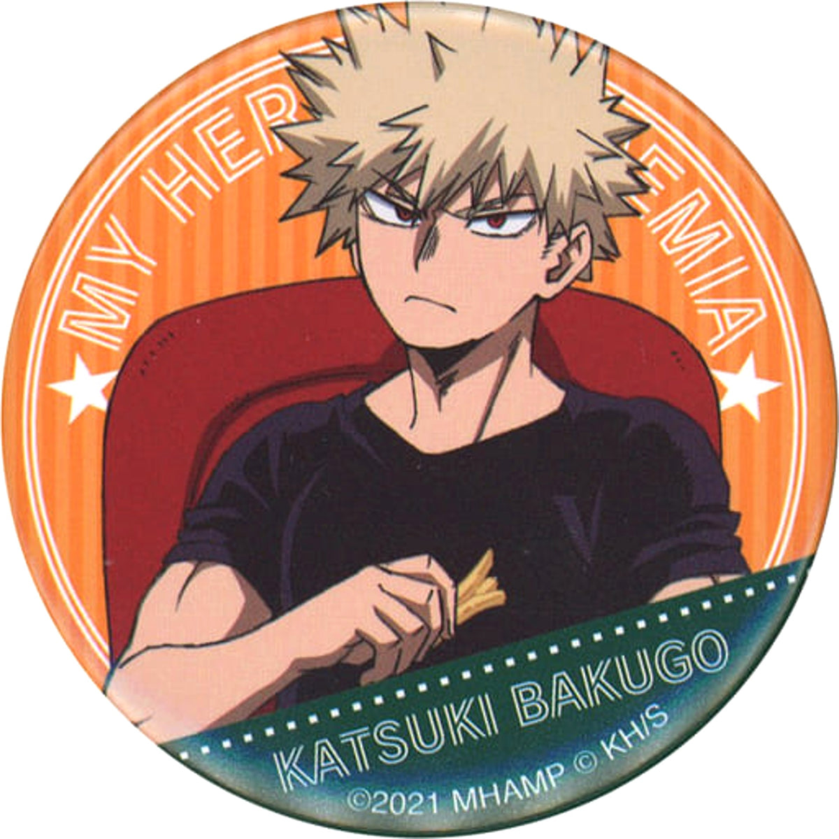 My Hero Academia: World Heroes' Mission Katsuki Bakugo Trading Can Badge A Movie Theater Limited Buttons [USED]