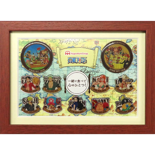 One Piece X Nippon Ham Straw Hat Pirates Original Pins Issho ni Tabete Kokoro wa Hitotsu! Present Campaign Closed Sweepstakes Winning Item 11 Types Set Pins [USED]