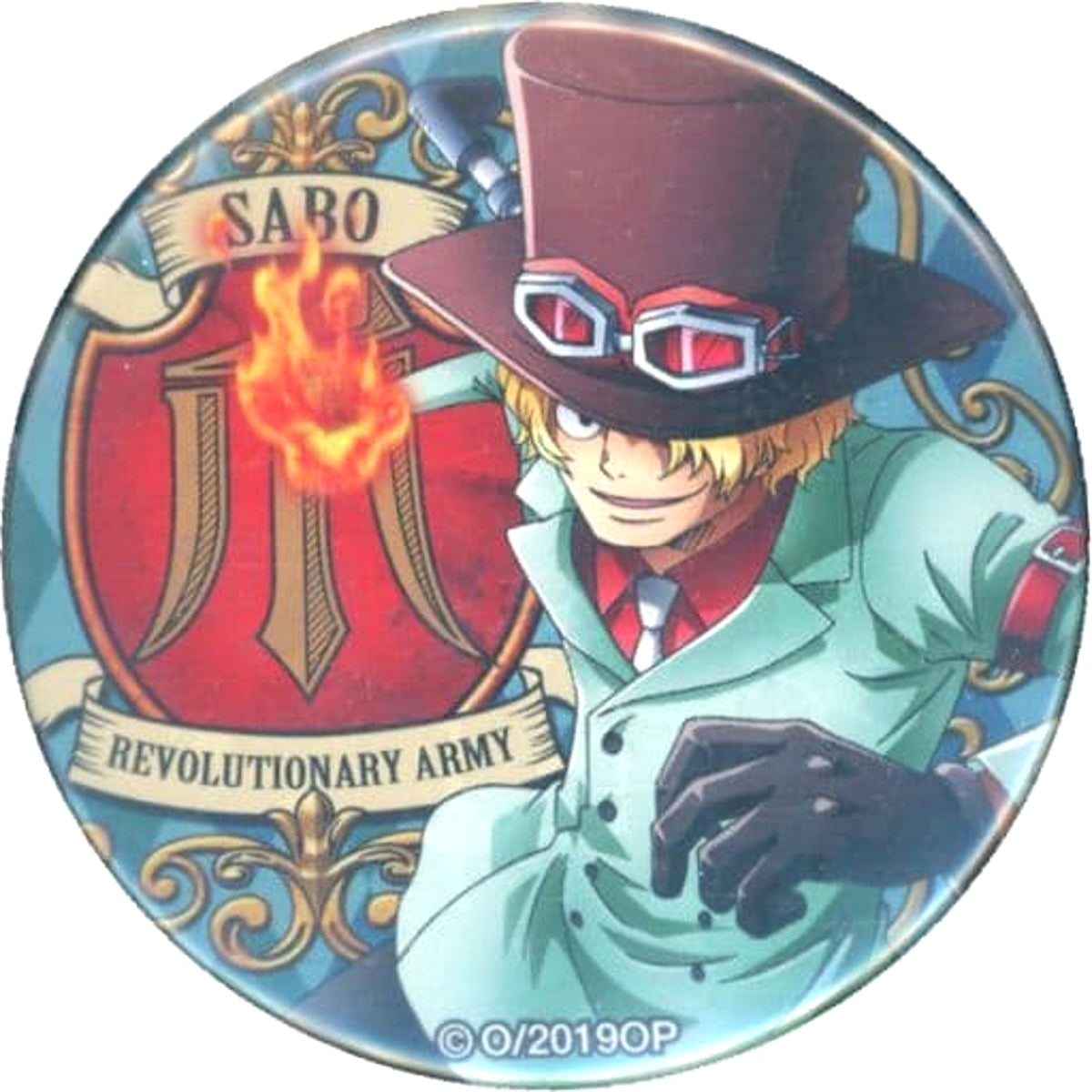 One Piece: Stampede Sabo Yakara Can Badge Part 17 Stampede Straw Store Limited Buttons [USED]
