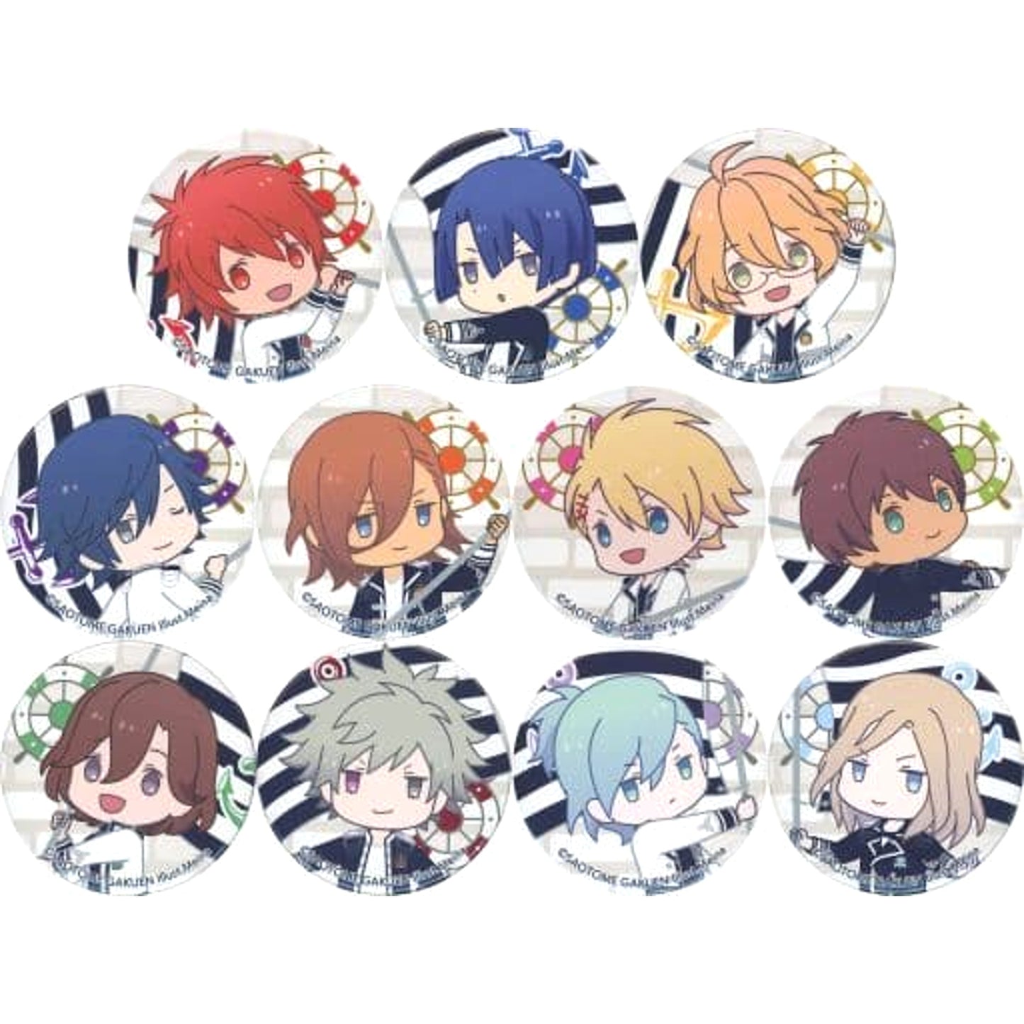 Uta no Prince Sama Otoya Ittoki & Others Character Badge Collection Classy Sailor Chibi Chara Ver. Shining Store2021 Limited All 11 Types Set Buttons [USED]