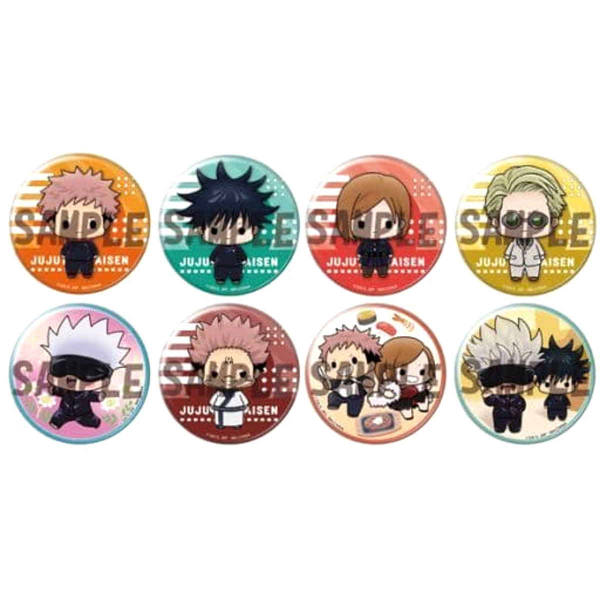 Jujutsu Kaisen Megumi Fushiguro & Others Chokorin Mascot Can Badge Collection All 8 Types Set Buttons [USED]