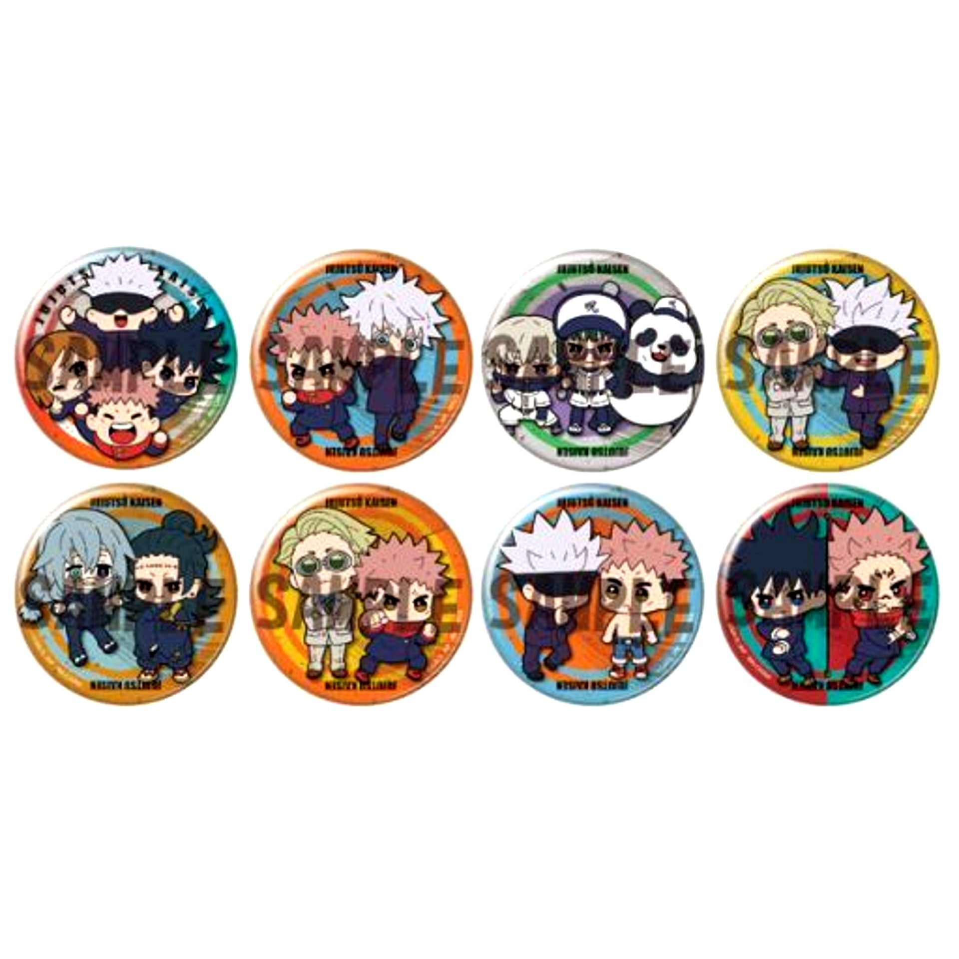 Set of 8 Jujutsu Kaisen Button Collection Buddy Colle Vol.2 [USED]