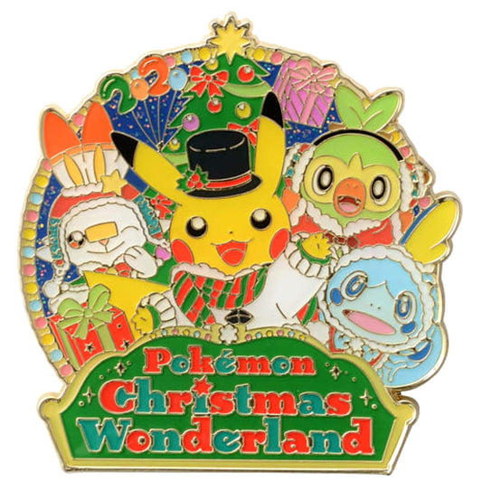 Pokemon Pikachu & Others Pokemon Christmas Wonderland Logo Pins Pokemon Center Limited Pins [USED]