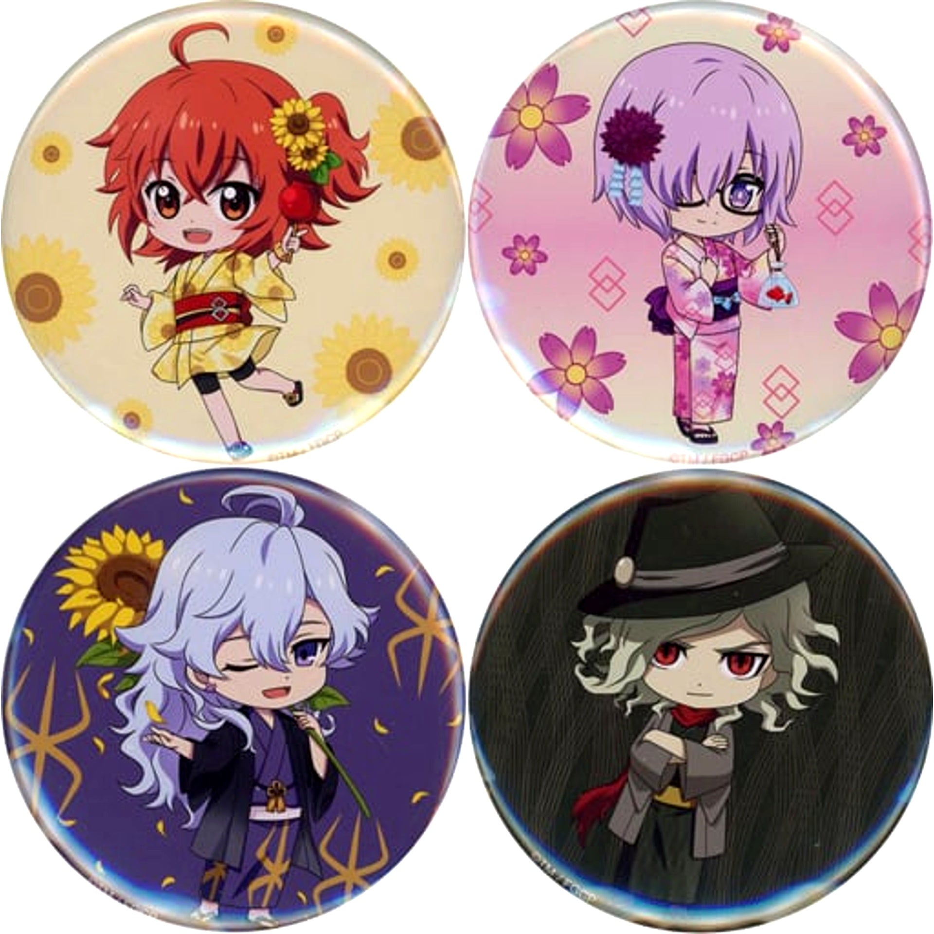 Set of 4 Group Fate/Grand Carnival Button Set A Lawson Loppi HMV and BOOKS online Limited [USED]