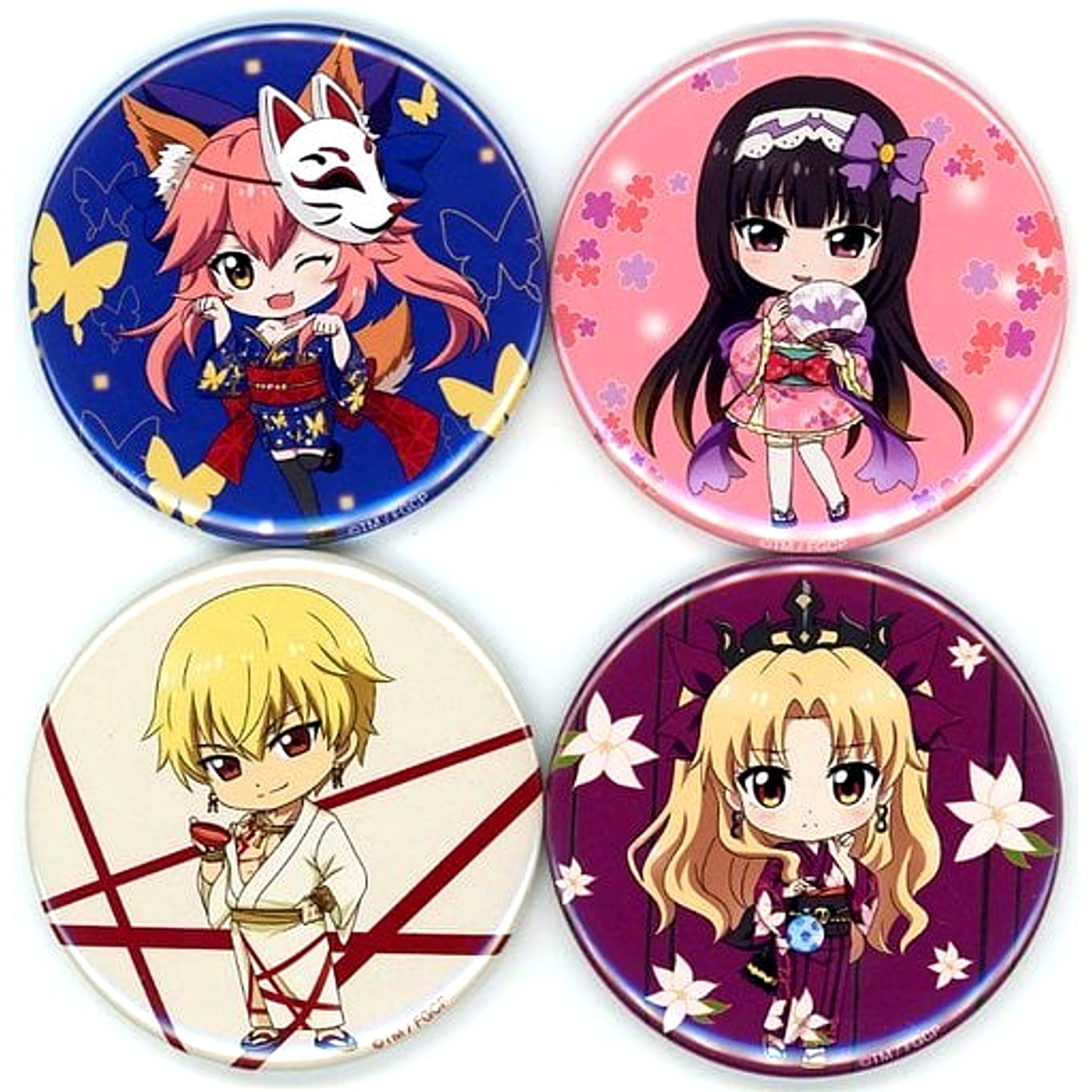 Set of 4 Group Fate/Grand Carnival Button Set B Lawson Loppi HMV and BOOKS online Limited [USED]