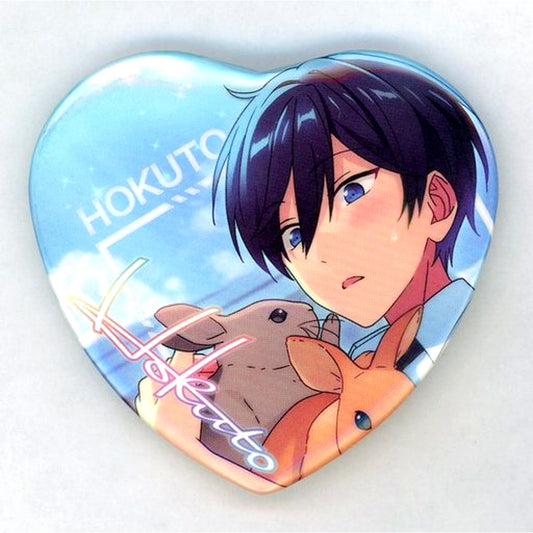 Hokuto Hidaka - Red Matador / Before Blooming Ensemble Stars Ganbou Hologram Heart Badge Trickstar China Limited [USED]