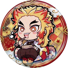Demon Slayer: Kimetsu no Yaiba Kyojuro Rengoku Charabanchoukou Can Badge 5th Form Buttons [USED]