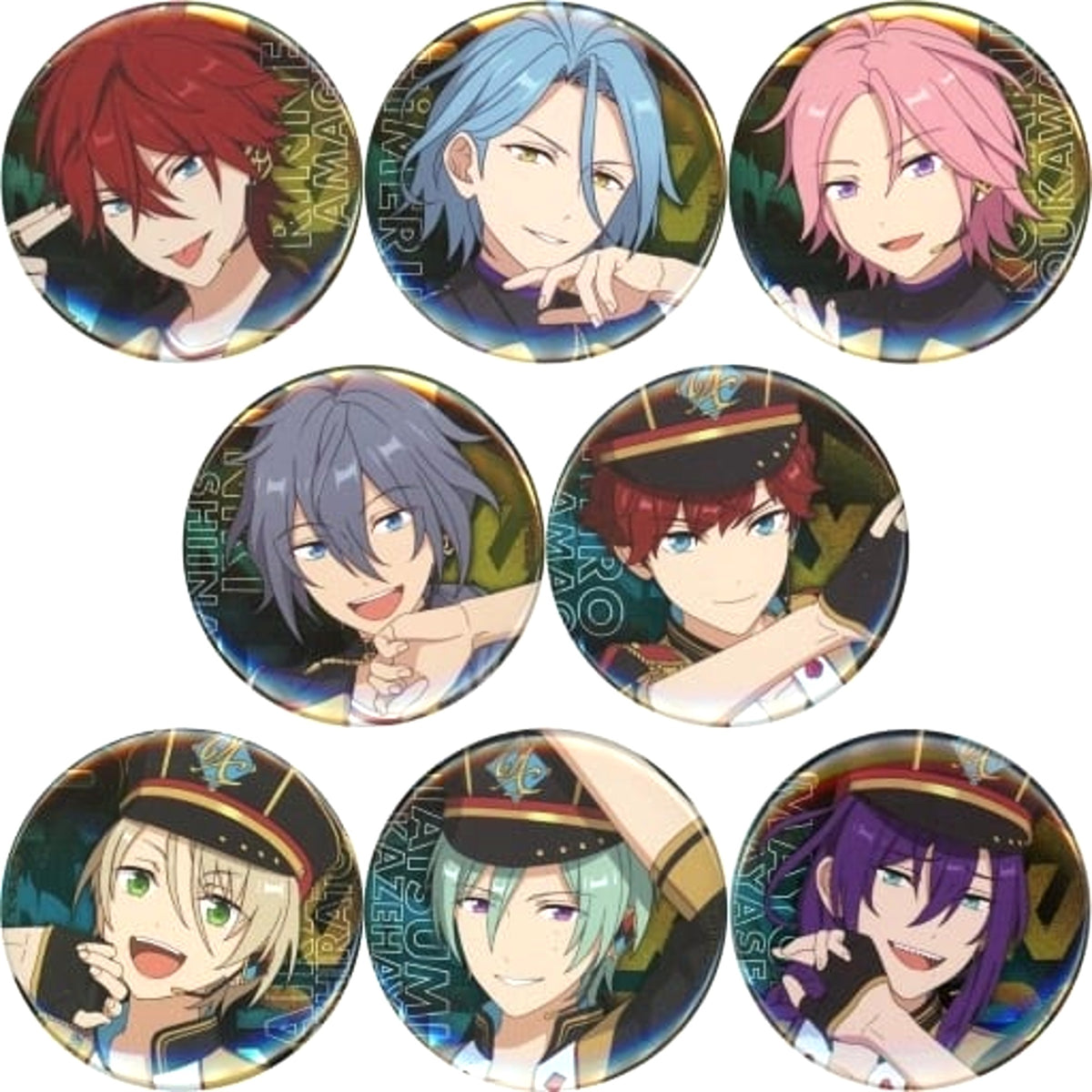 Ensemble Stars!! Kohaku Oukawa & Others Character Badge Collection BNS!! Edition Dream Live -Brand New Stars!!- Limited All 8 Types Set Buttons [USED]