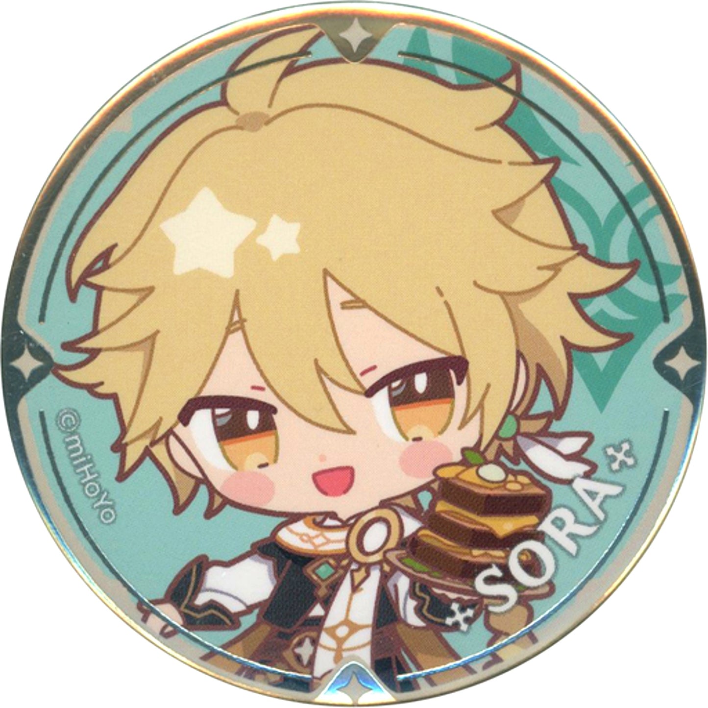 Aether Genshin Impact Chibi Character Trading Button Sweets Paradise Feast of the Breezes [USED]