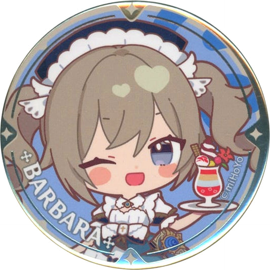 Barbara Genshin Impact Chibi Character Trading Button Sweets Paradise Feast of the Breezes [USED]