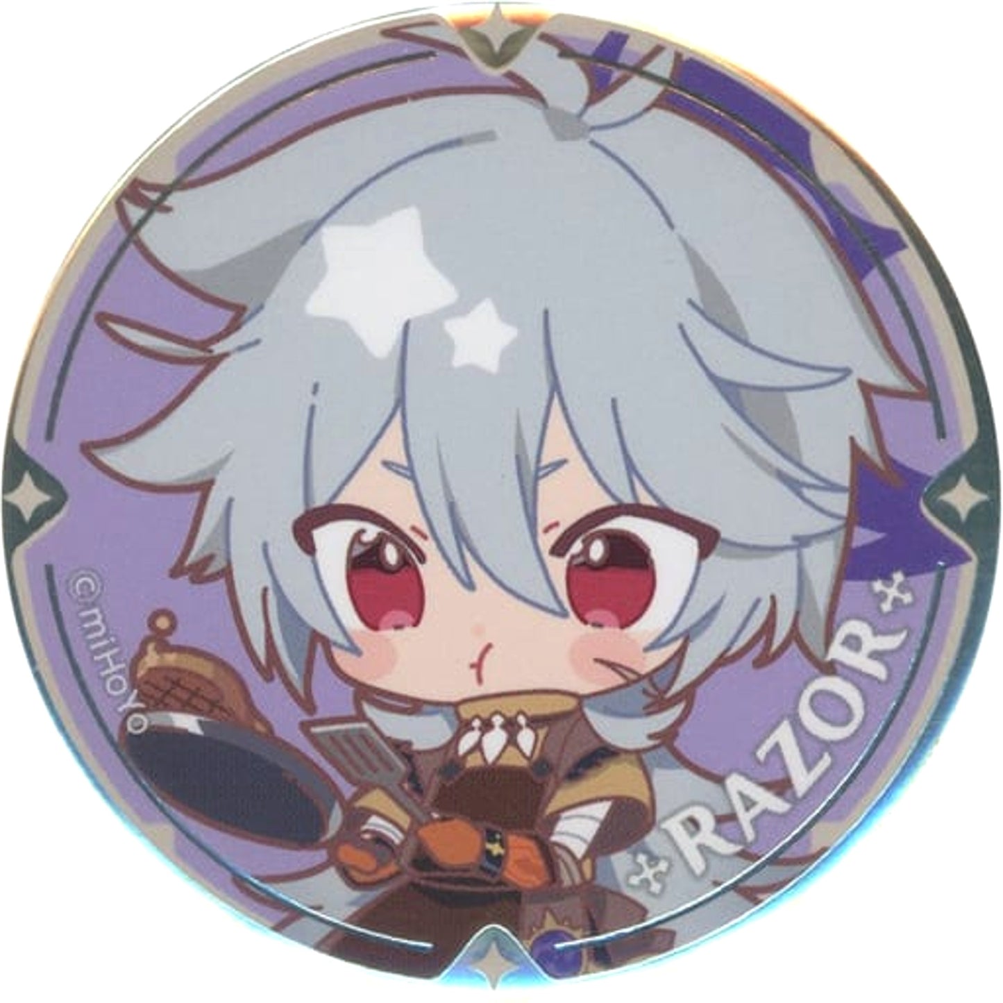 Genshin Razor Chibi Chara Trading Can Badge Sweets Paradise Soyokaze no Kyoen Limited Buttons [USED]