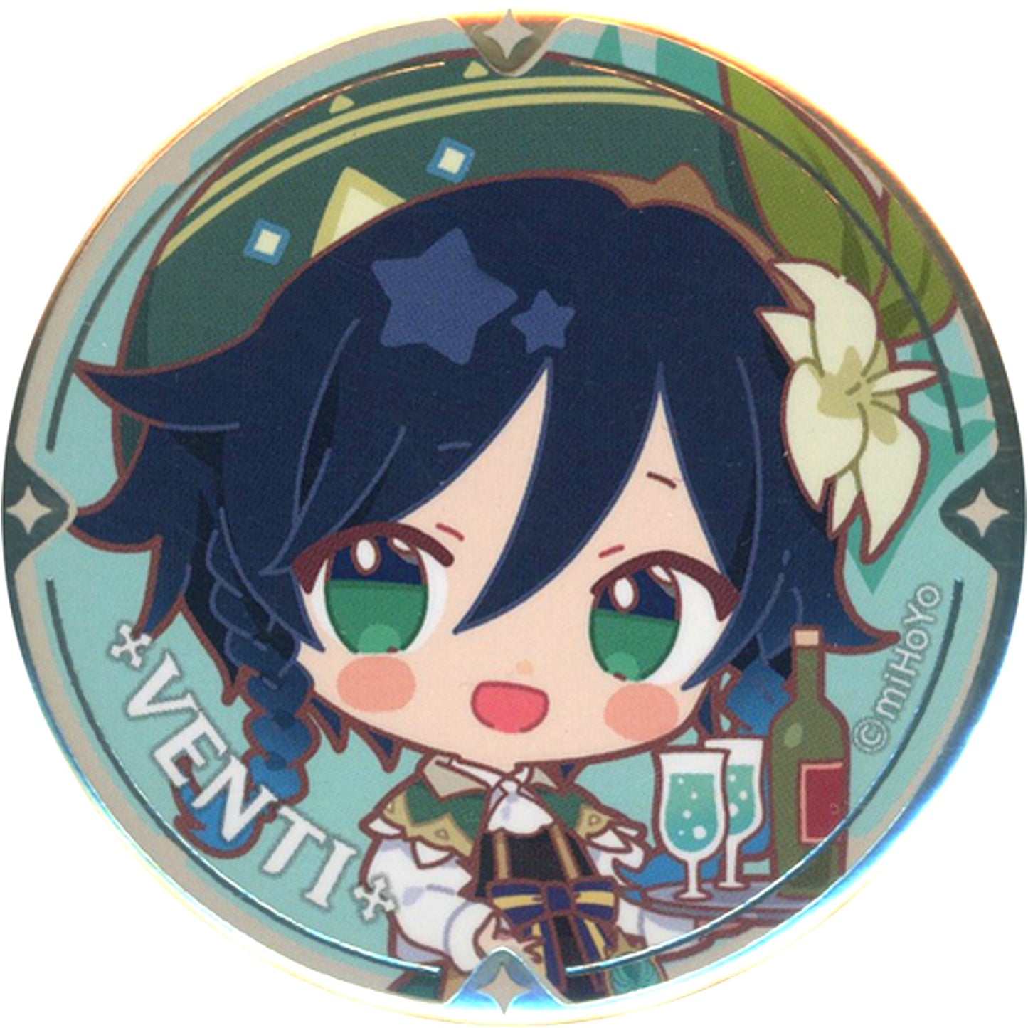 Venti Genshin Impact Sweets Paradise Feast of the Breezes Chibi Chara Trading Button [USED]