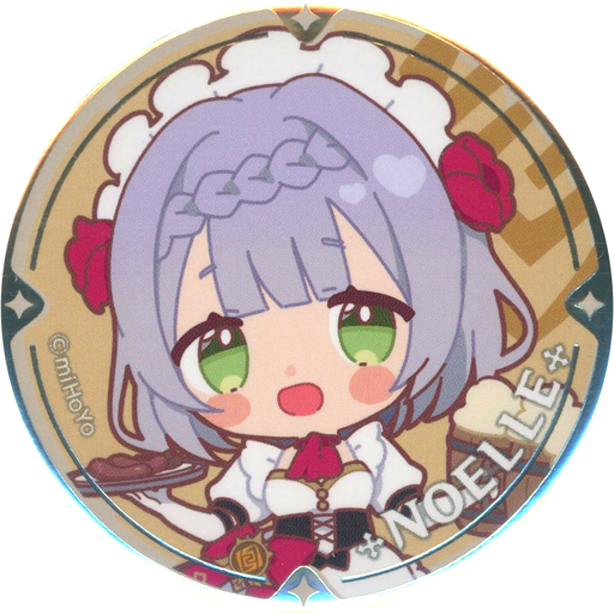 Noelle Genshin Impact Sweets Paradise Feast of the Breezes Chibi Chara Trading Button [USED]