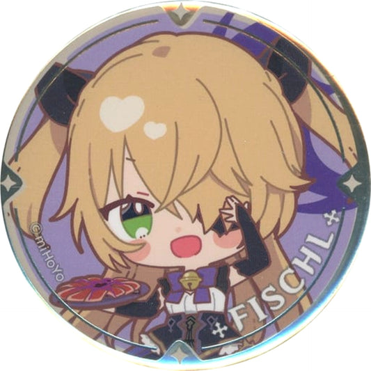 Genshin Fischl Chibi Chara Trading Can Badge Sweets Paradise Soyokaze no Kyoen Limited Buttons [USED]