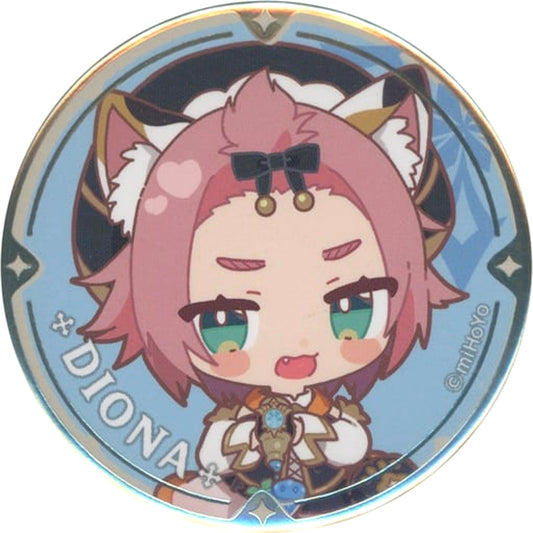 Genshin Diona Chibi Chara Trading Can Badge Sweets Paradise Soyokaze no Kyoen Limited Buttons [USED]