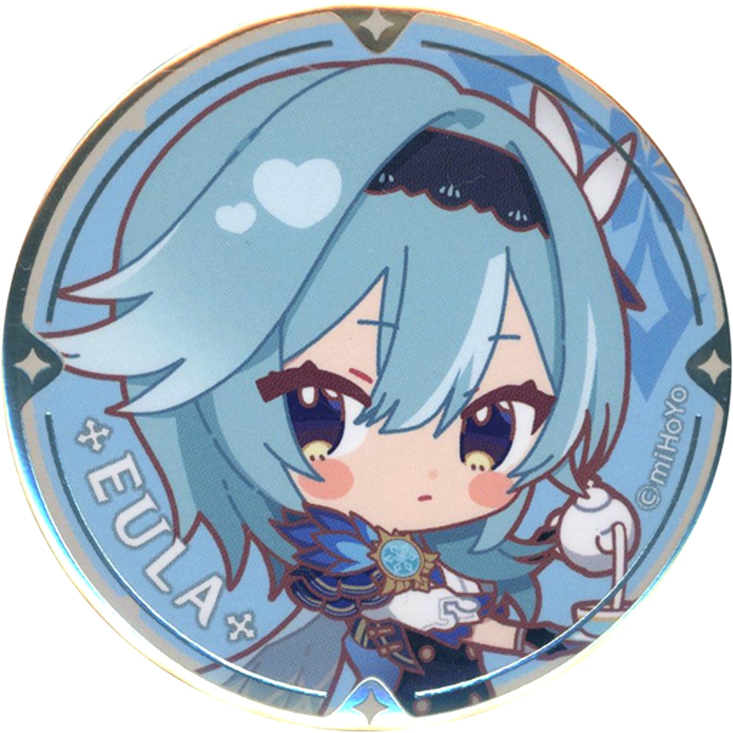 Eula Genshin Impact Chibi Character Trading Button Sweets Paradise Banquet of the Gentle Breeze [USED]