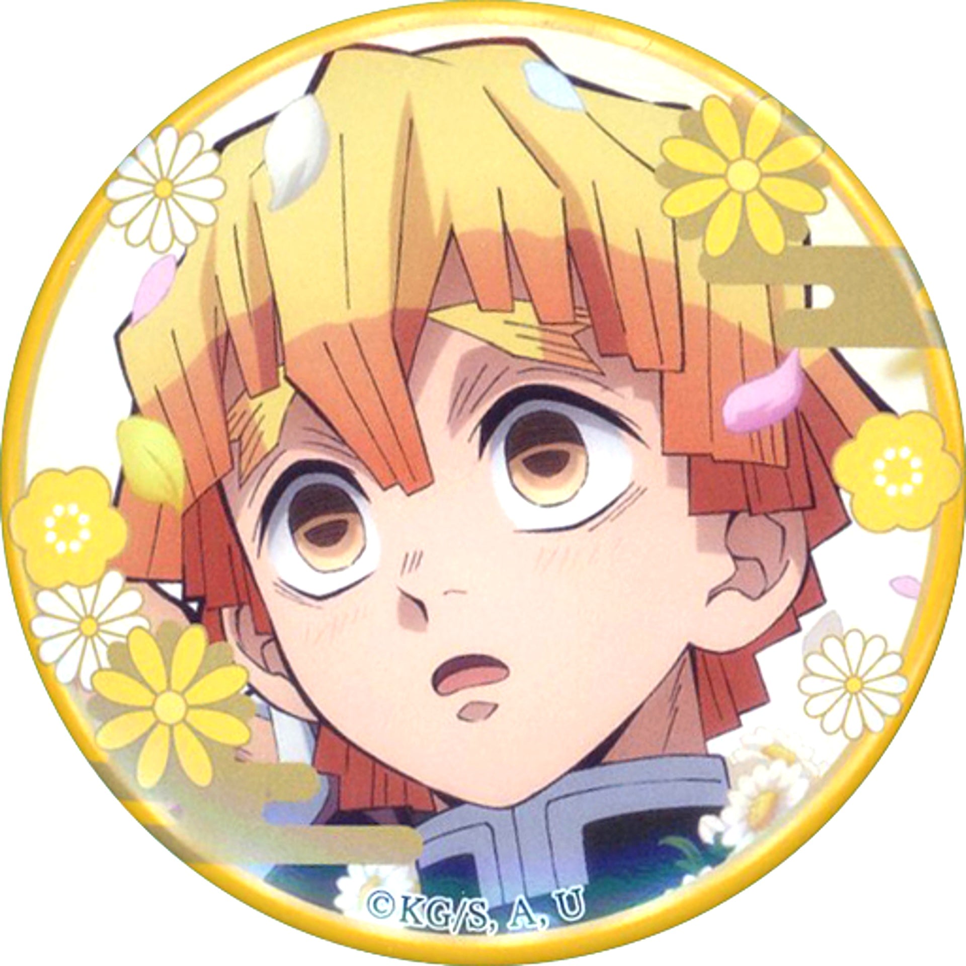 Zenitsu Agatsuma Demon Slayer Chara Button Collection Vol.1 [USED]