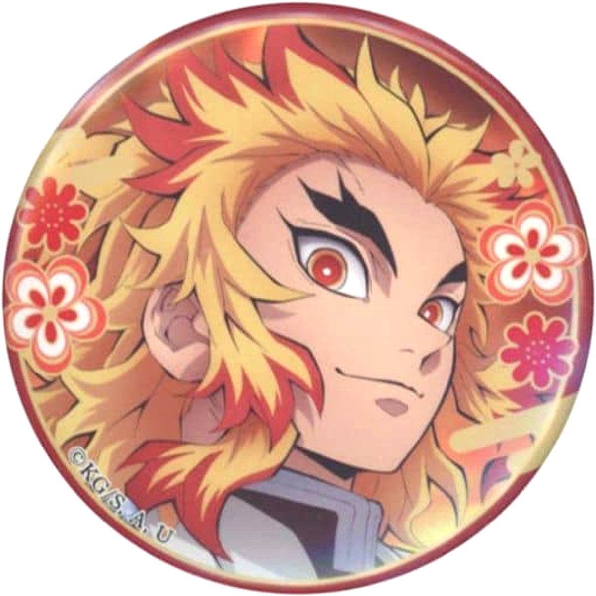 Demon Slayer: Kimetsu no Yaiba Kyojuro Rengoku Ichi Character Badge Collection 2nd Buttons [USED]