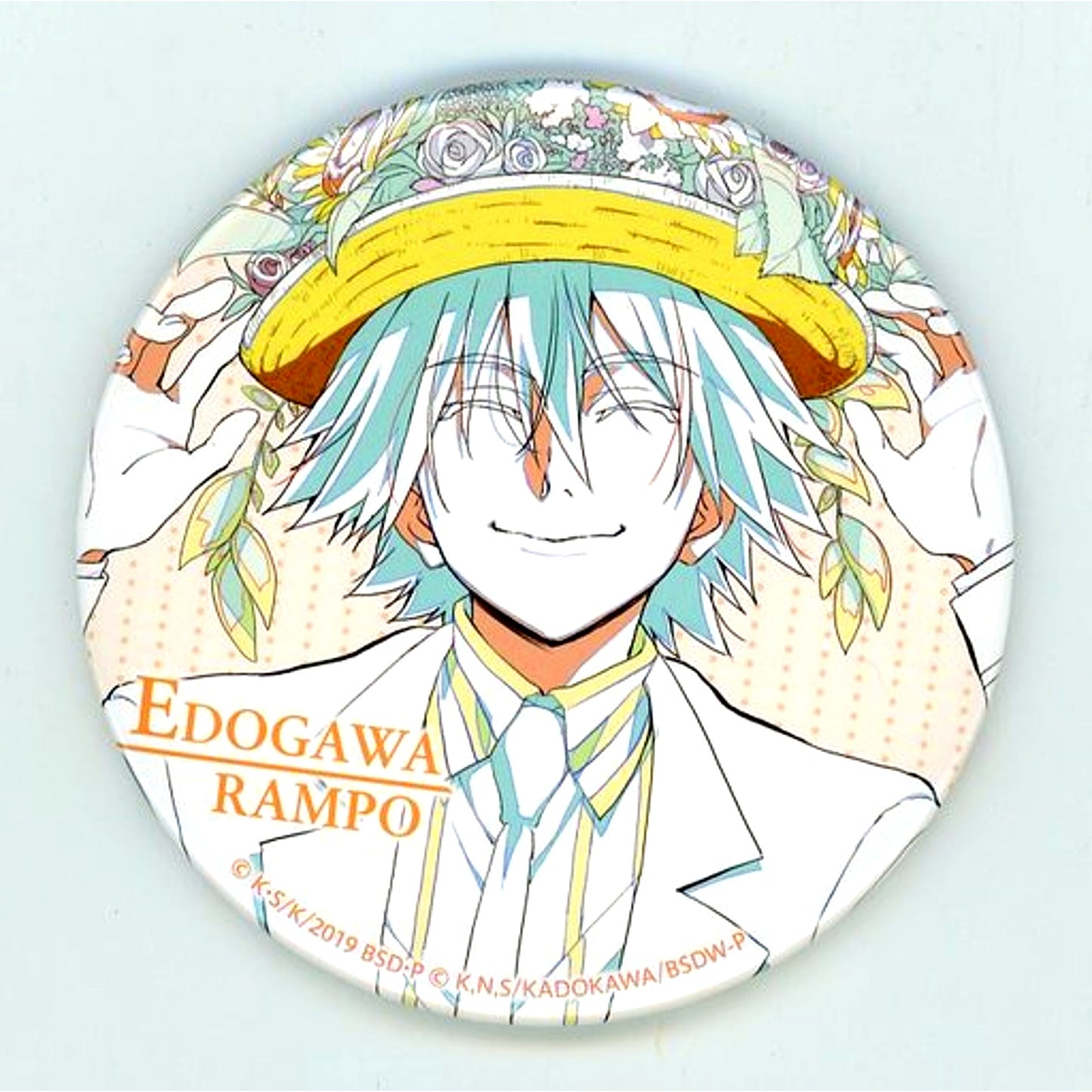 Ranpo Edogawa Original Art Ver. Prize E-7 75mm Button Armed Detective Agency Kujibikido Bungo Stray Dogs 5th Anniv Kuji Festival of Stray Dogs [USED]