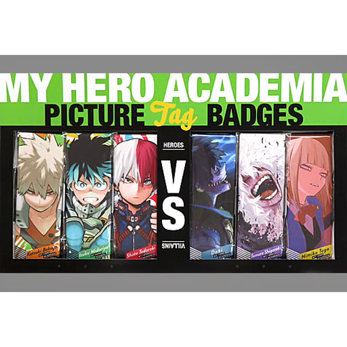 My Hero Academia Izuku Midoriya & Others Picture Card Can Badge My Hero Academia Exhibition Drawing Smash Limited Set of 6 Buttons [USED]