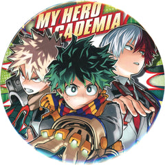 My Hero Academia Izuku Midoriya & Others Cover of Vol.26 Collection Can Badge Big Strongest Trio Ver. My Hero Academia Exhibition Drawing Smash Limited Buttons [USED]