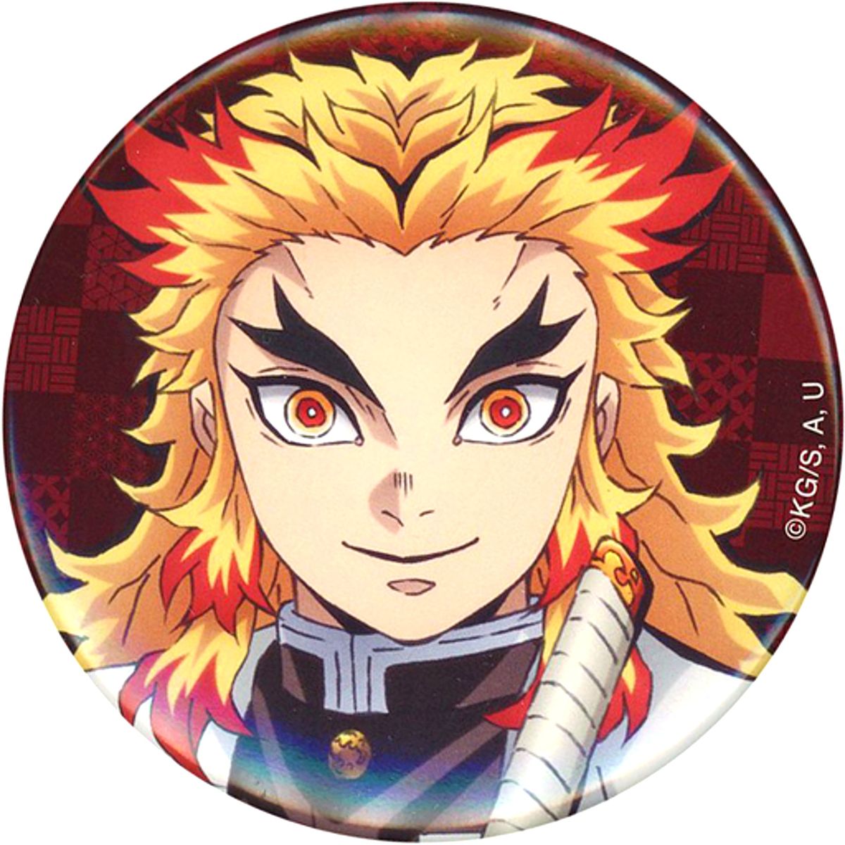 Kyojuro Rengoku F. Demon Slayer: Kimetsu no Yaiba Button [USED]