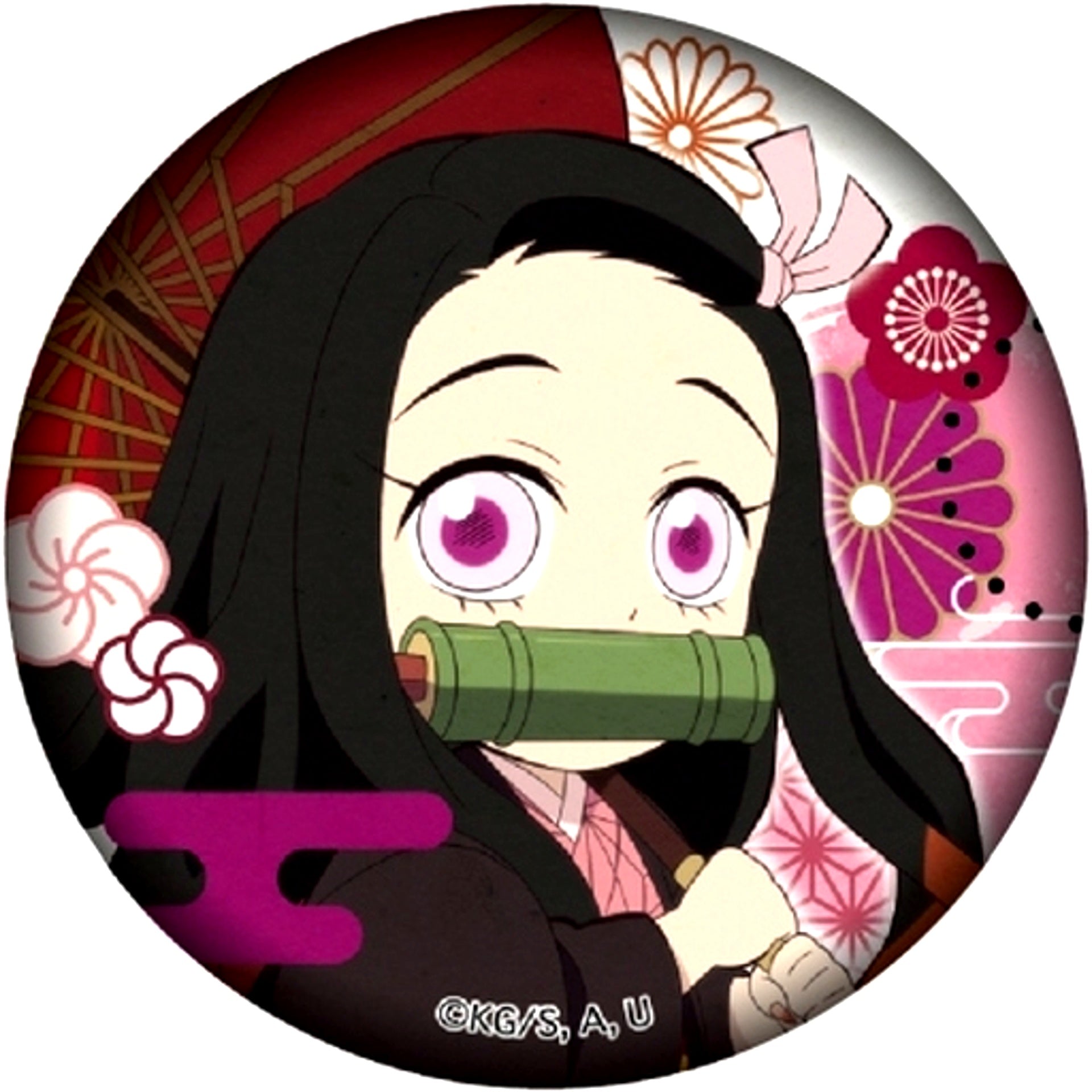 Nezuko Kamado Demon Slayer Kimetsu no Yaiba Kaido Aruki Series Button Vol.1 [USED]