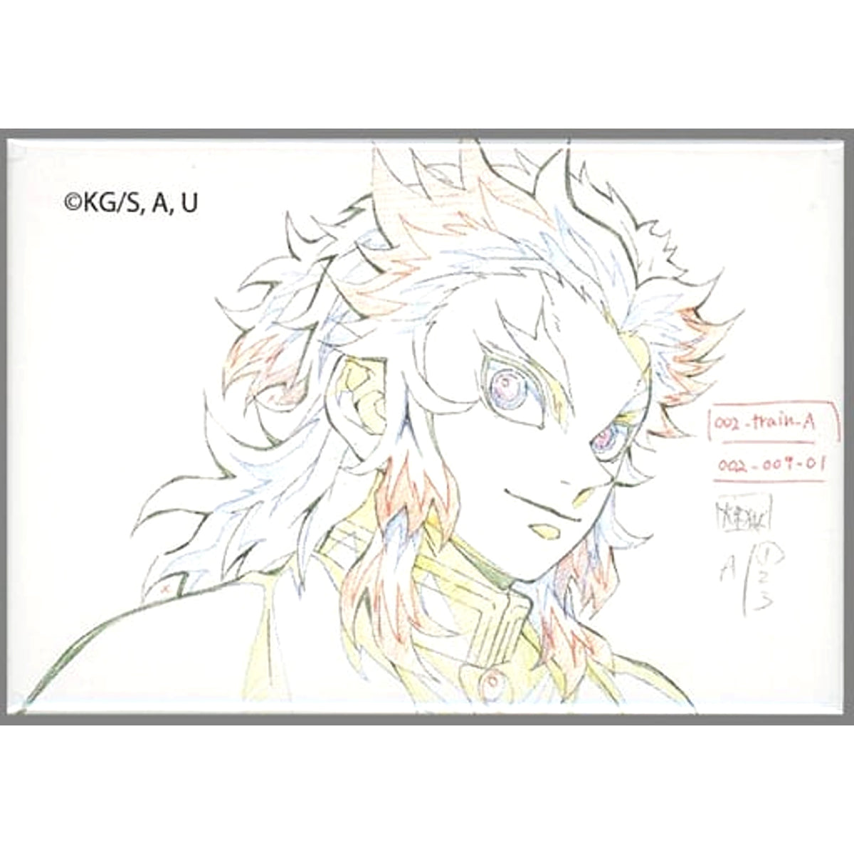 Demon Slayer: Kimetsu no Yaiba the Movie: Mugen Train Kyojuro Rengoku Original Collection Square Random Can Badge A ufotable Theater Final Screening Commemoration Theater Merchandise Part 3 Limited Buttons [USED]