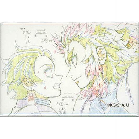 Tanjiro Kamado & Kyojuro Rengoku Facing Each Other Demon Slayer Mugen Train Arc The Movie Final Screening Commemoration ufotable Theater Goods Vol. 3 Original Art Collection Square Random Button A [USED]