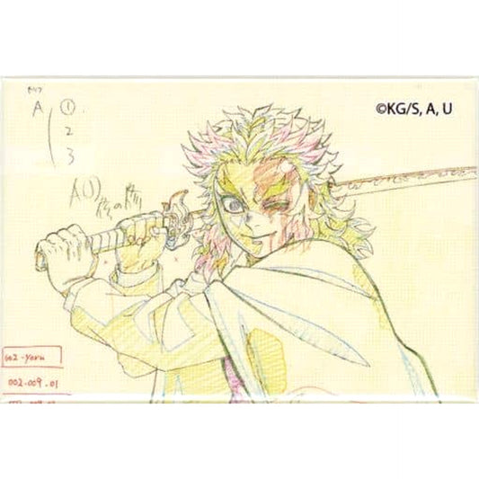 Kyojuro Rengoku Front Sword Stance Demon Slayer: Kimetsu no Yaiba the Movie: Mugen Train Original Collection Square Random Button B Final Screening Commemoration Ufotable Theater Sales Part3 Limited Edition [USED]