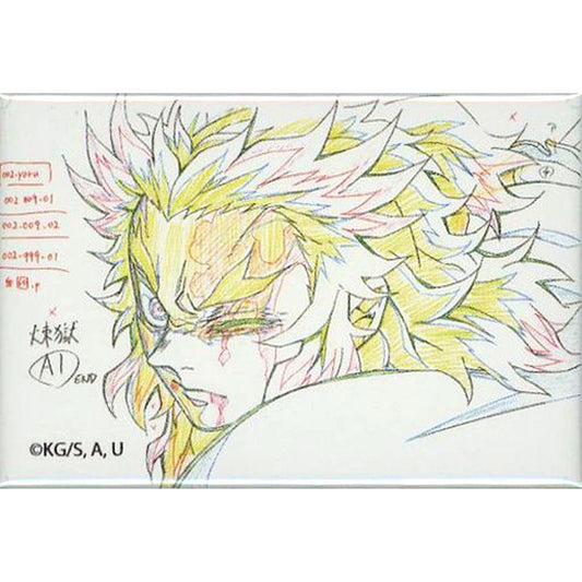 Kyojuro Rengoku Demon Slayer: Kimetsu no Yaiba the Movie: Mugen Train Original Art Collection Square Random Button B Left Facing One Eye Closed Final Screening Commemoration ufotable Theater Merchandise Sales 3rd Edition [USED]