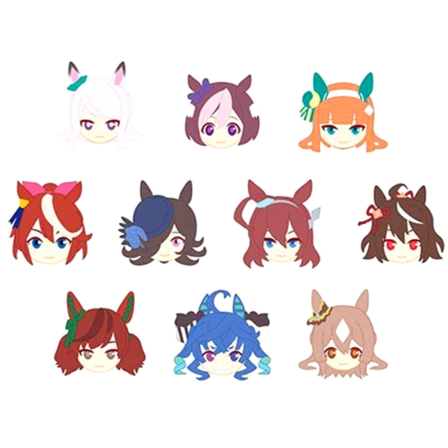 Set of 10 Uma Musume Pretty Derby Season 2 Puchitto Badge [USED]