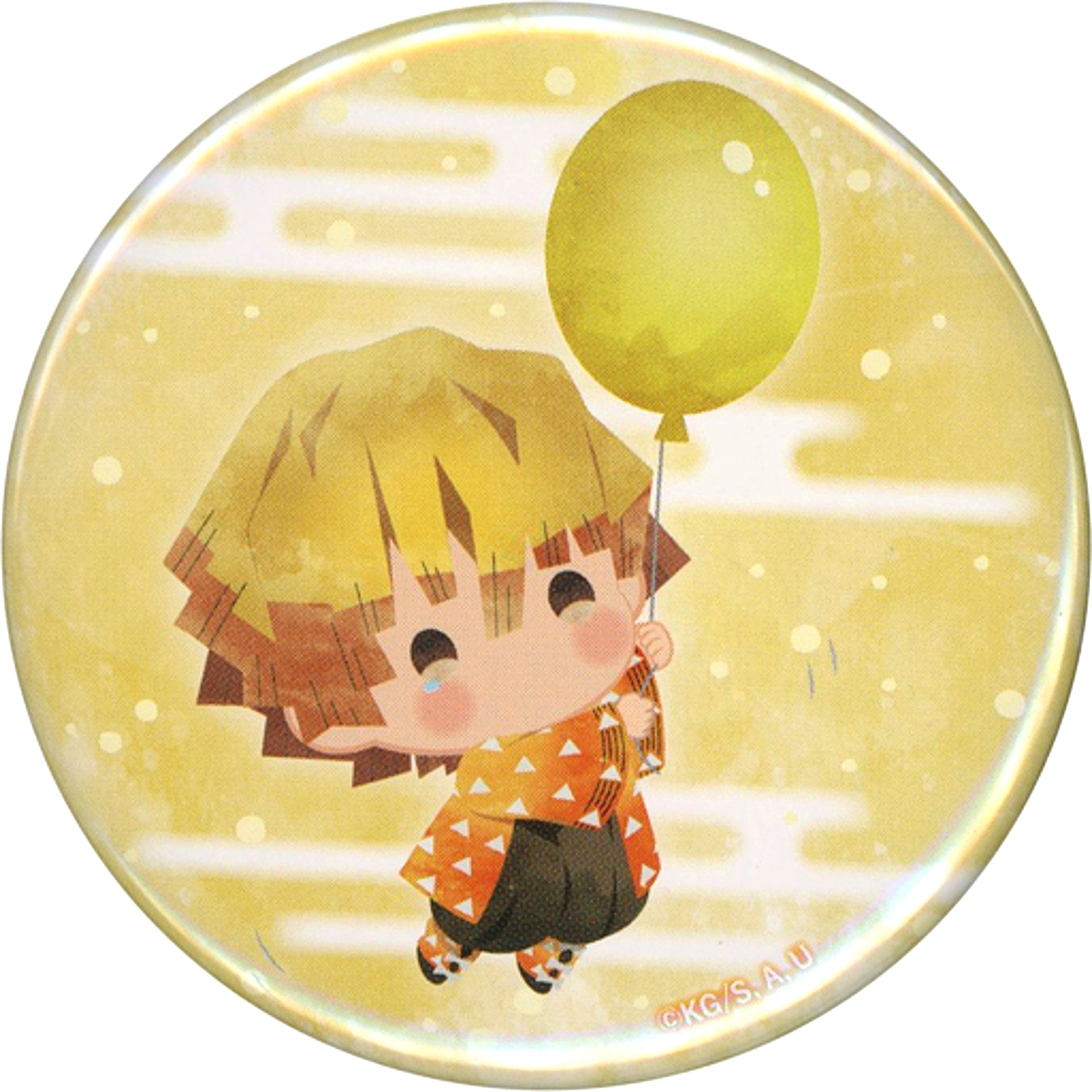 Zenitsu Agatsuma Demon Slayer Kimetsu no Yaiba Yurafuwa Button Balloon Vol.1 [USED]