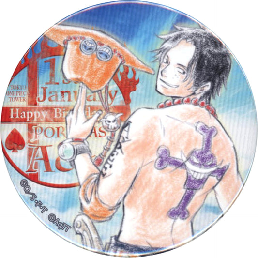 One Piece Portgas D. Ace 2020 Birthday Can Badge Tokyo One Piece Tower Mugiwara Store Limited Buttons [USED]