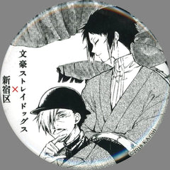 Bungo Stray Dogs x Shinjuku-ku Soseki Natsume Ryunosuke Akutagawa Original Can Badge Soseki Sanbo Memorial Museum Limited Survey Answer Bonus Buttons [USED]