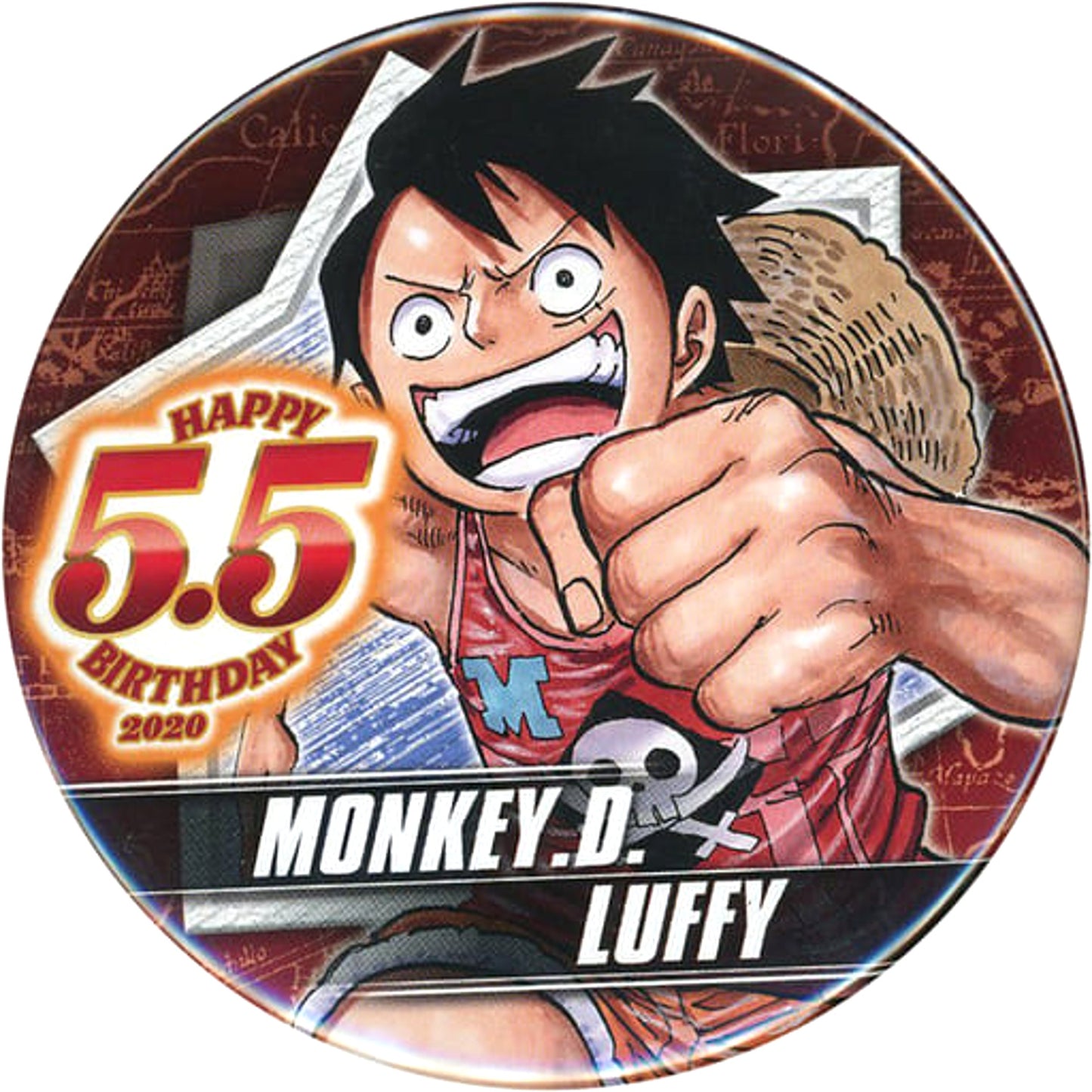Monkey D. Luffy One Piece Birthday Button 2020 [USED]