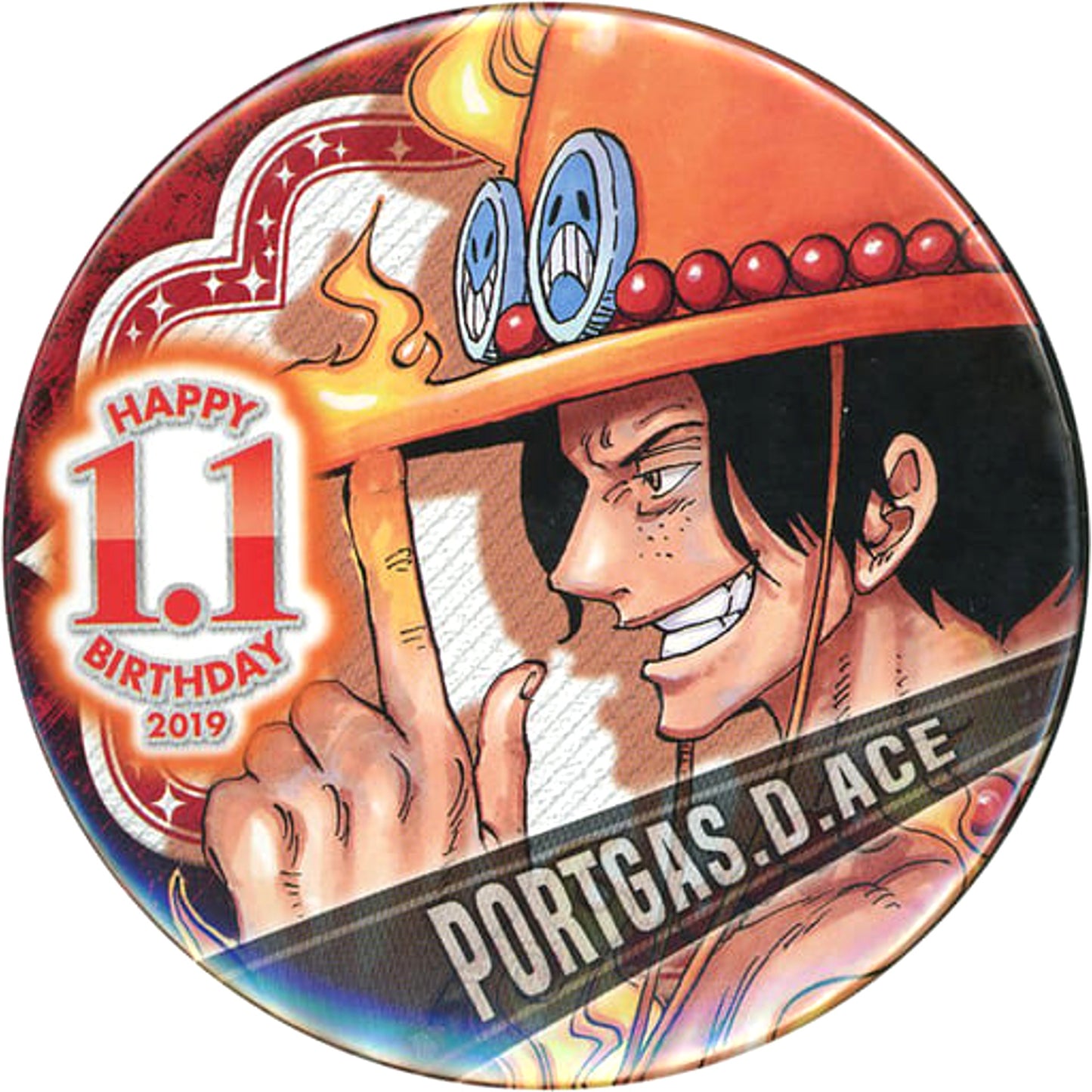Portgas D. Ace One Piece Birthday Button 2019 [USED]