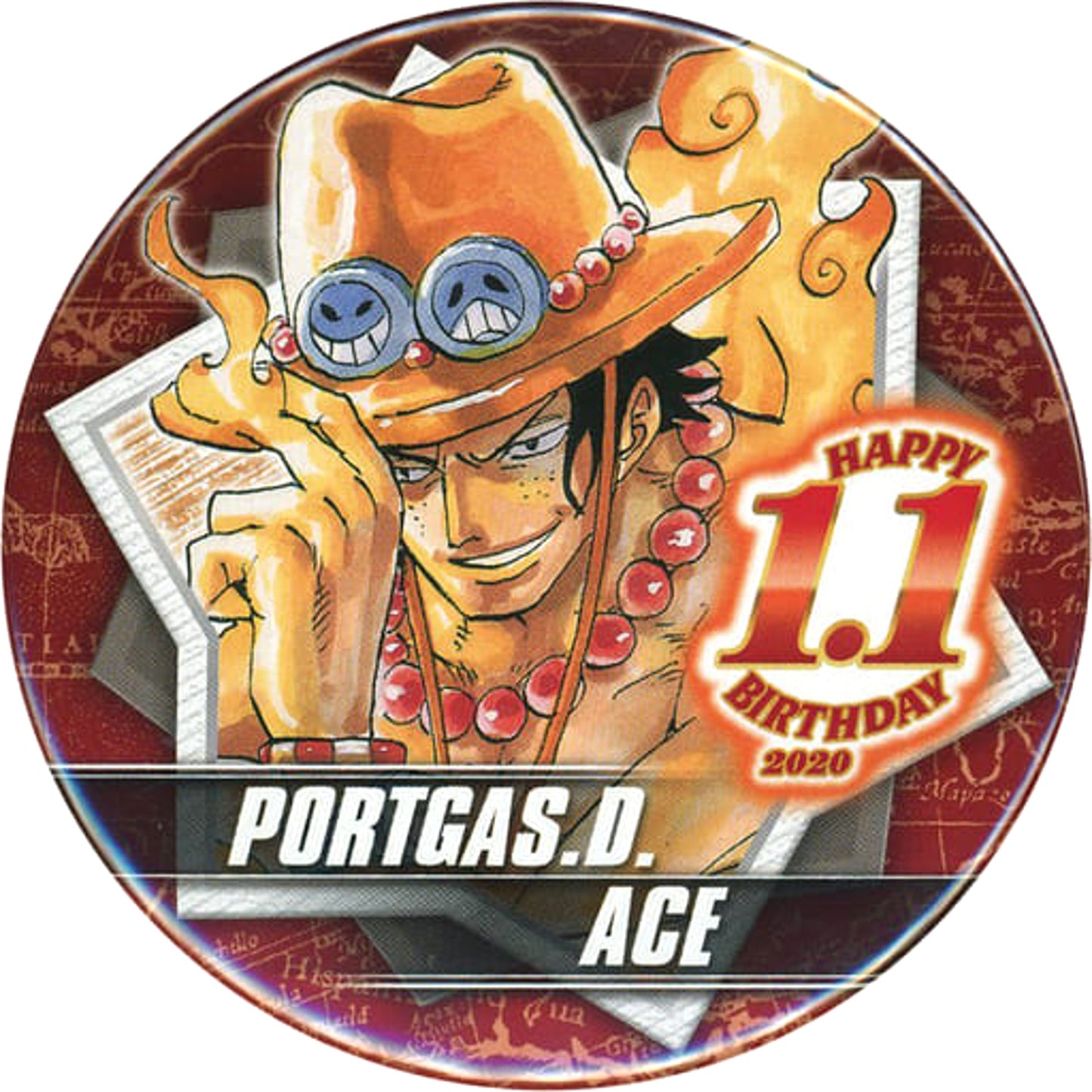 Portgas D. Ace One Piece Birthday Button 2020 [USED]