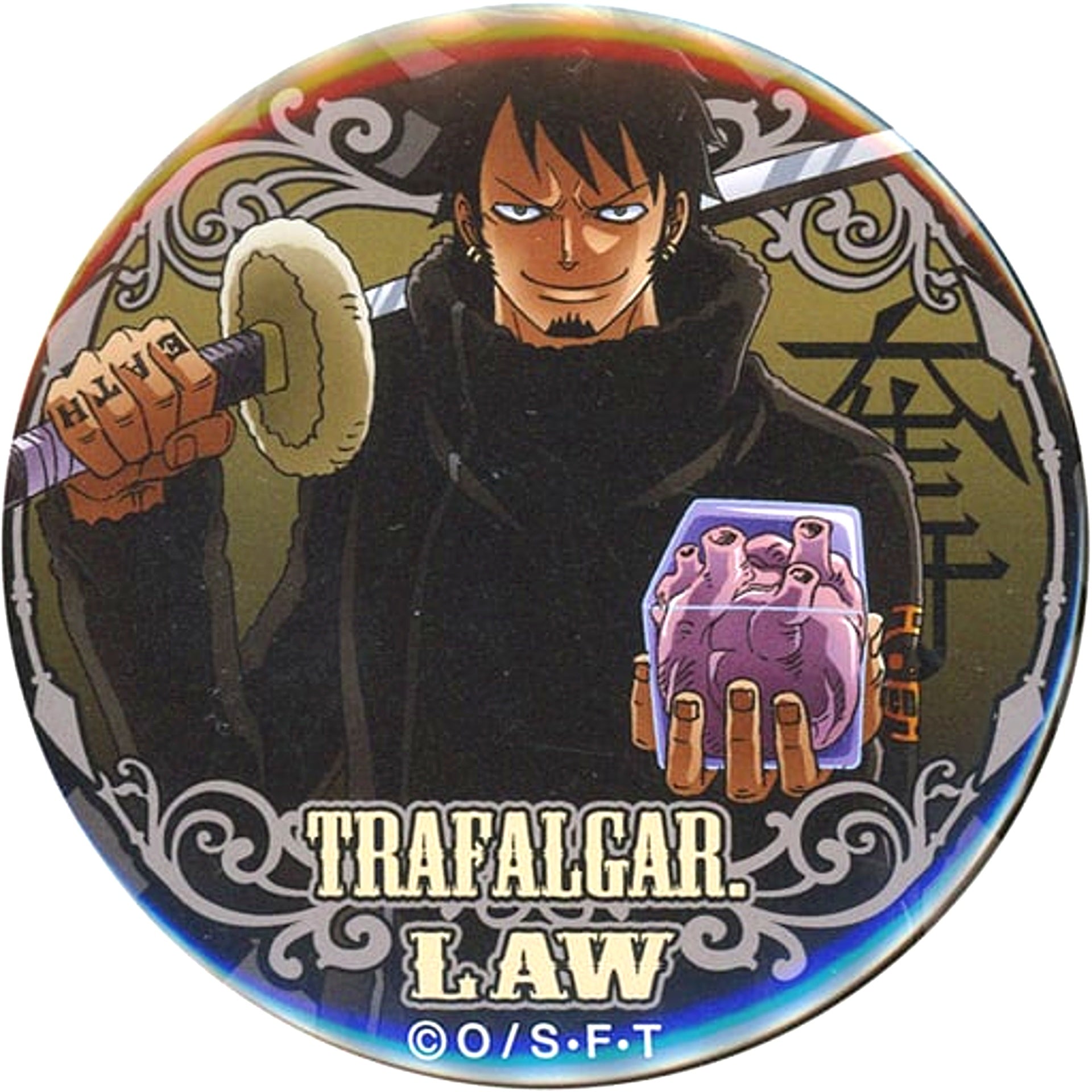 Trafalgar Law One Piece YAKARA Button Vol.19 Phantom of nightmare Mugiwara Store Ltd [USED]